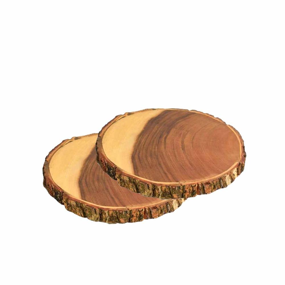 Plato Circular de Madera para Decoracion de Hogar y Casa con Estilo Calido Y Regalo Sticker
