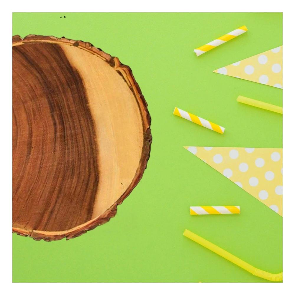 Soporte Circular de Madera para Decoracion de Hogar y Casa con Diseno Natural Y Notas