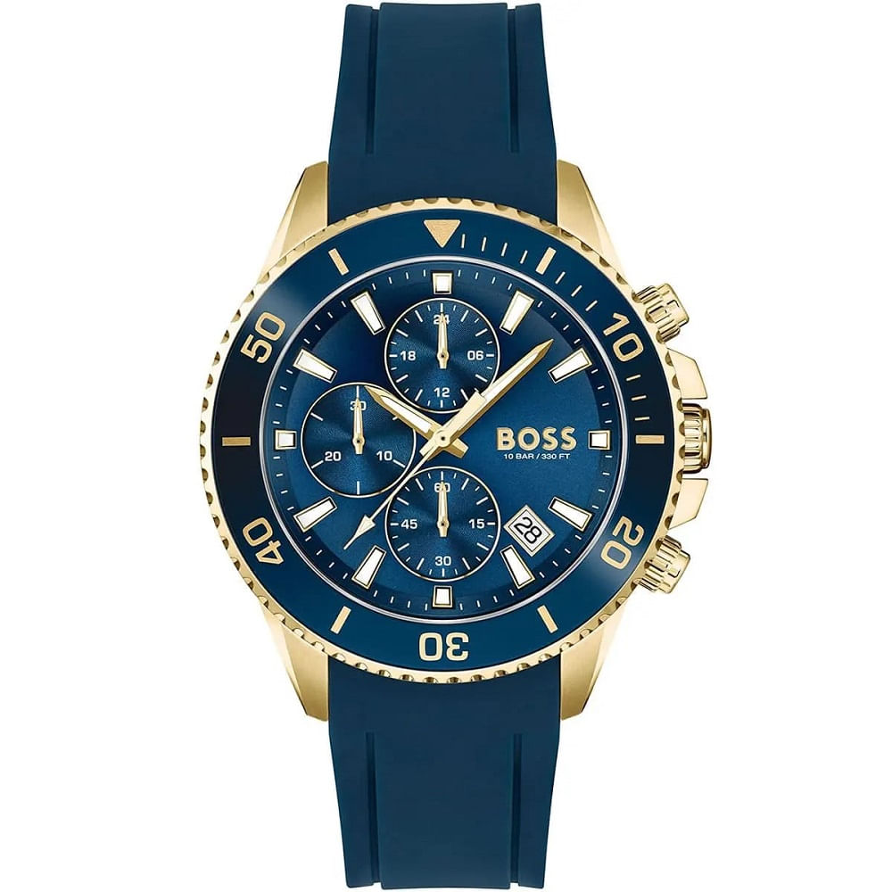 RELOJ HUGO BOSS ADMIRAL CORREA AZUL CAJA DORADA CRONOGRAFO