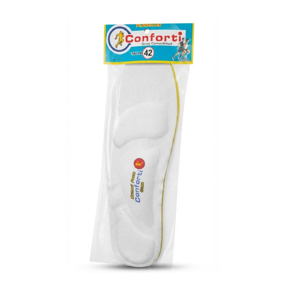 Plantillas para Zapatos Zapatillas con Amortiguacion Ergonomico CONFORTI Goma Talla 42