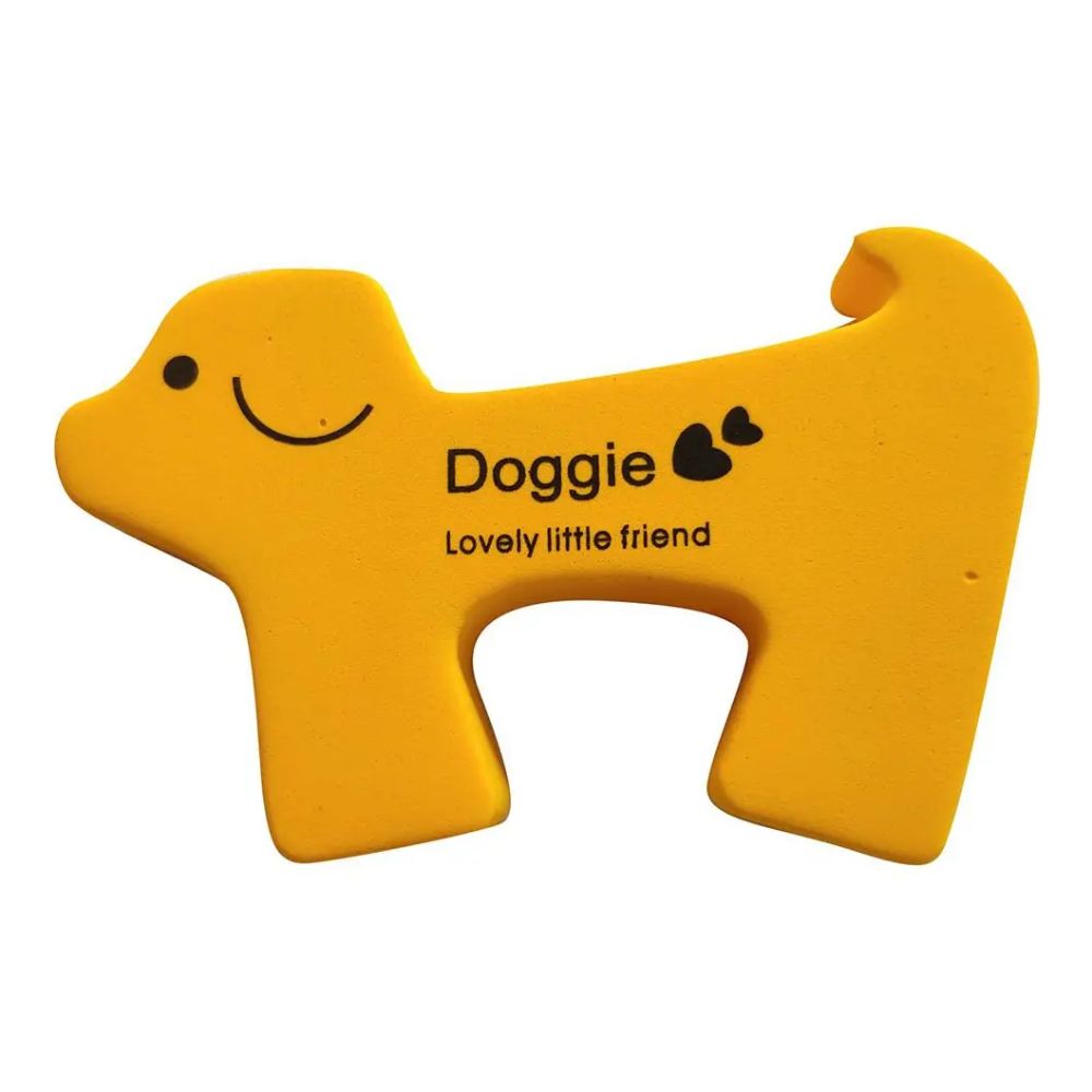 Tope de Puerta en Forma de Perrito Amarillo para Niños Pack de 2 Piezas