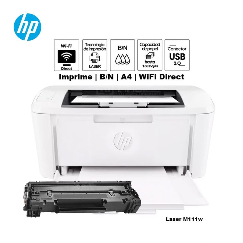Impresora Monocromática Hp Laser M111w WiFi USB