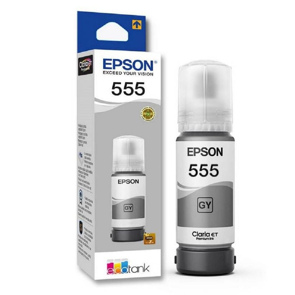 Tinta Epson 555 Gris T555520 L8160, L8180 - 70ml