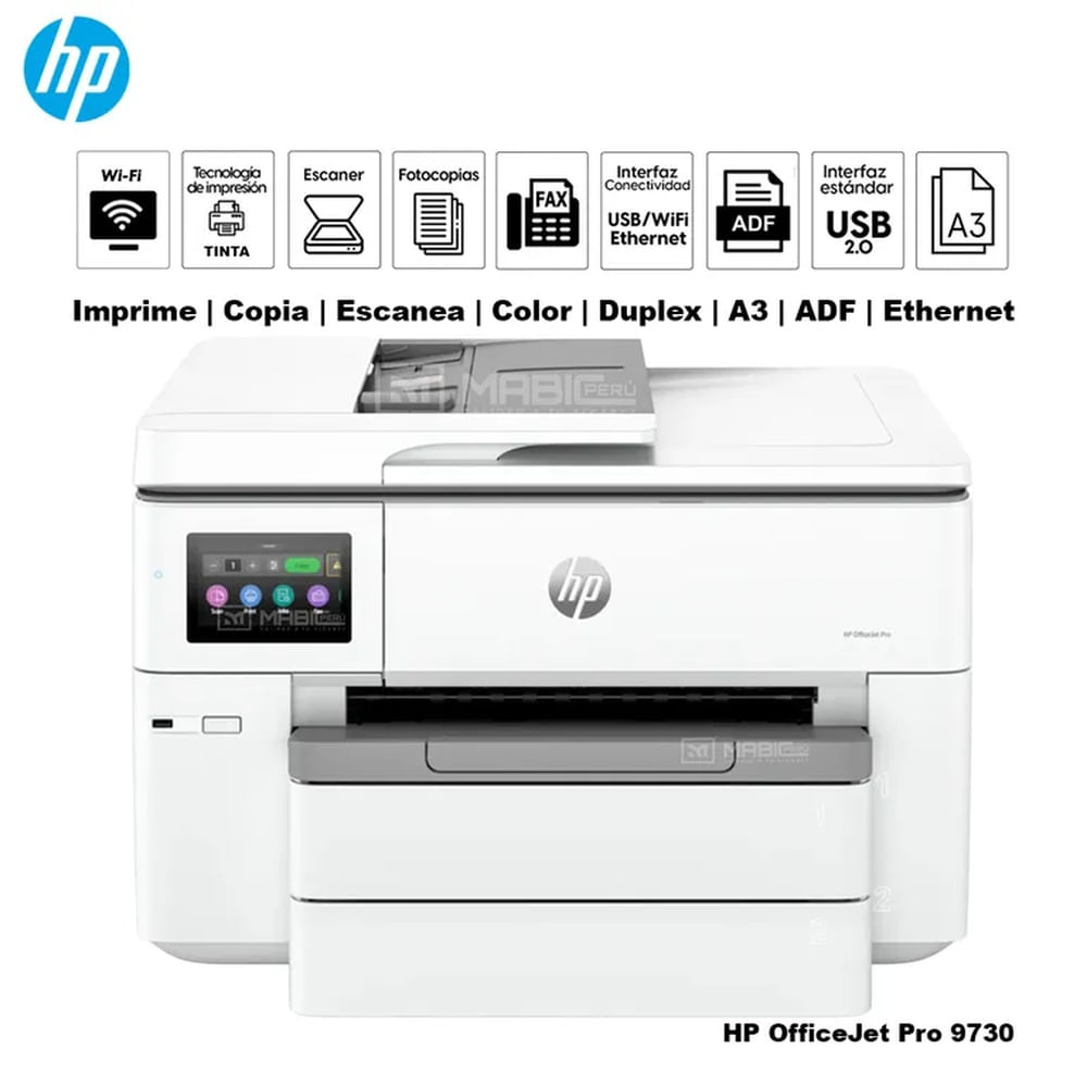 Impresora Multifuncional Hp OfficeJet Pro 9730 A3 Duplex WIFI ADF