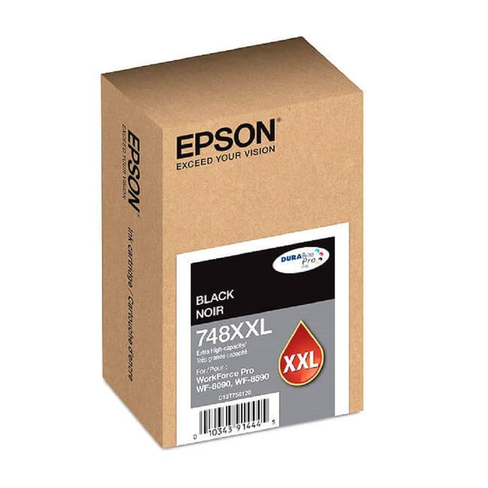 Tinta Epson 748XXL Negro WF-6090 WF-6590 WF-8590 WF-8090 - 202ml