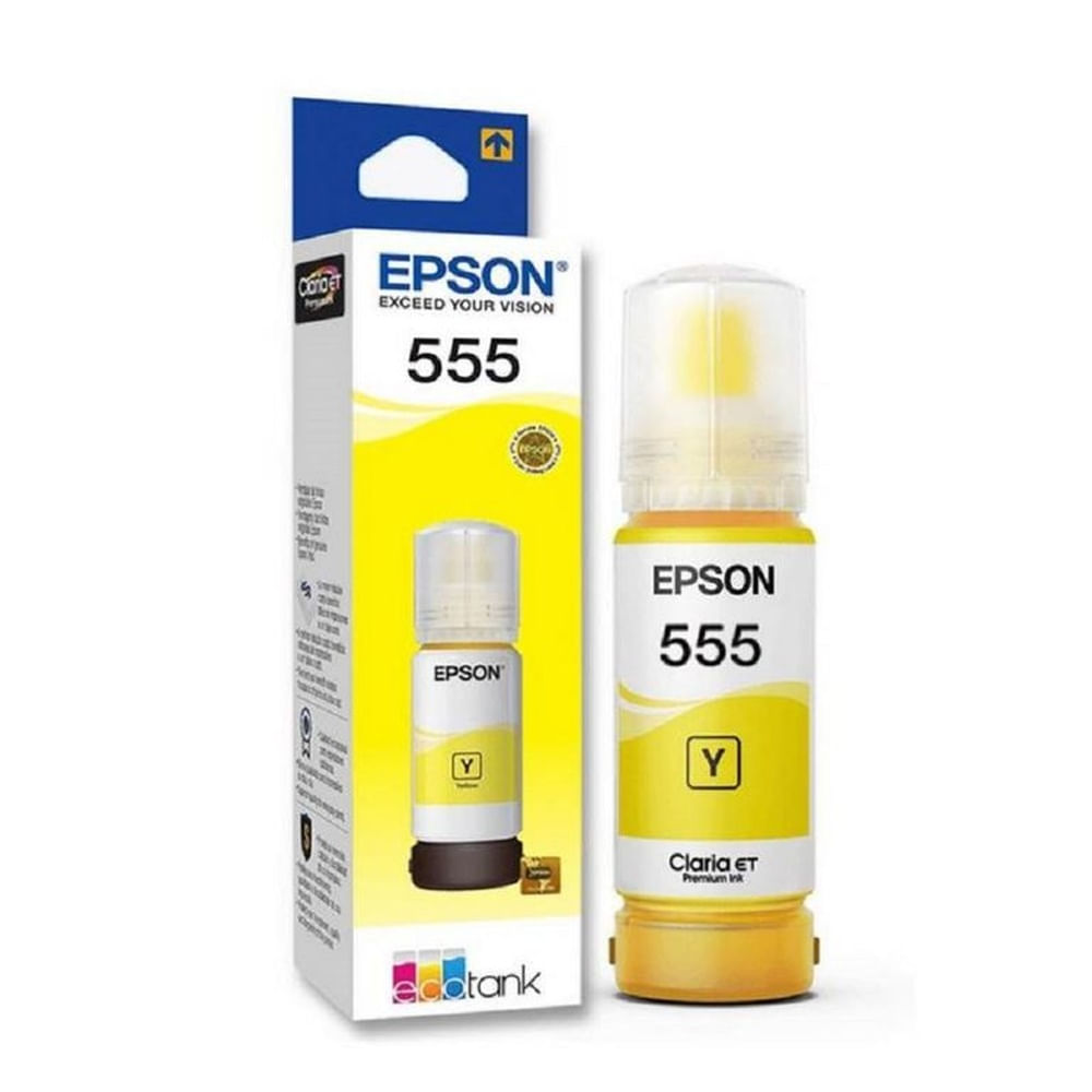 Tinta Epson T555 Amarillo EcoTank L8160, L8180 Original - 70ml
