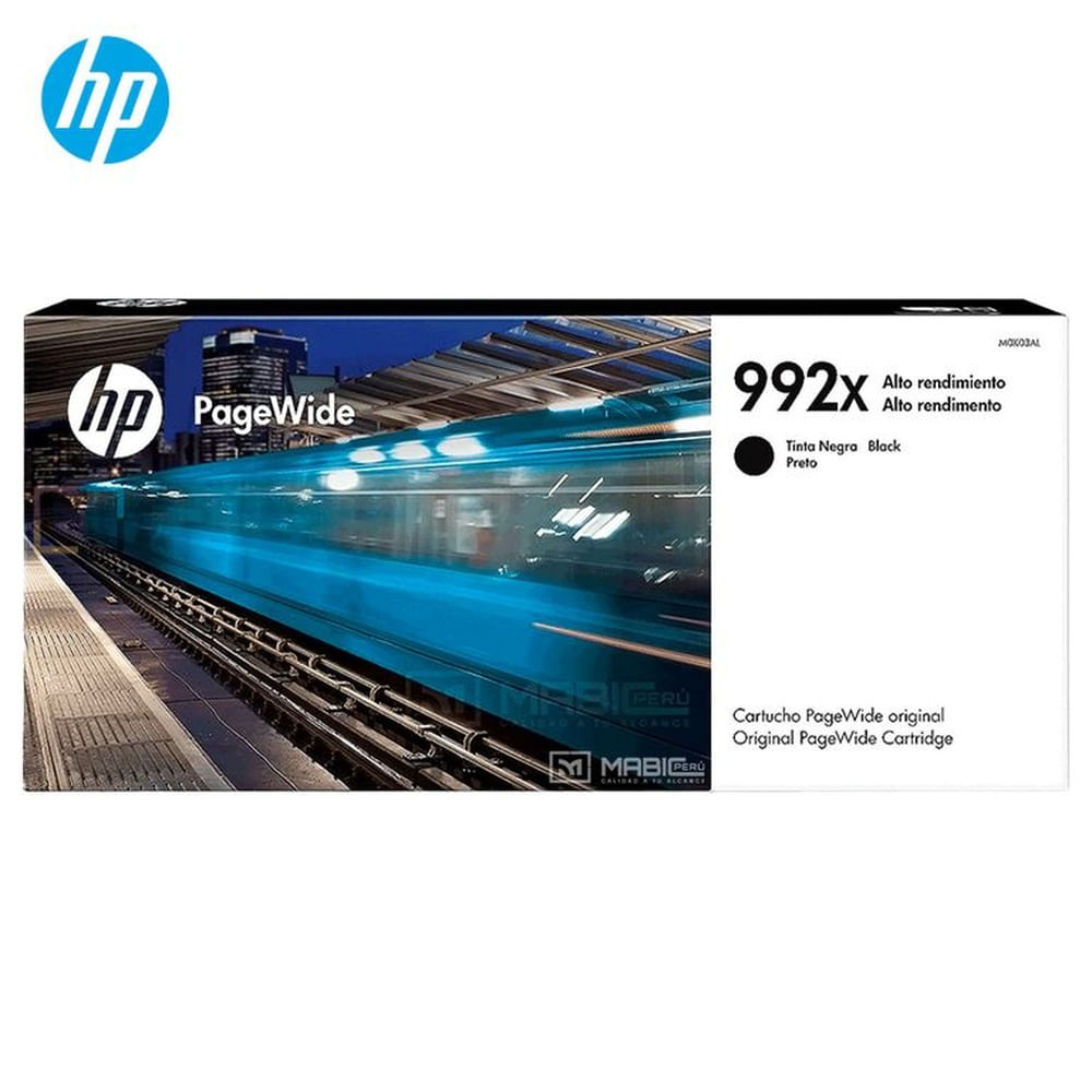 Cartucho de Tinta HP 992X Negro M0K03AL PageWide 772dw, 777z, 750dw Original