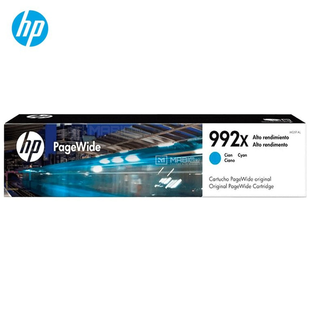 Cartucho de Tinta HP 992X Cian M0J91AL PageWide 772dw, 777z, 750dw Original