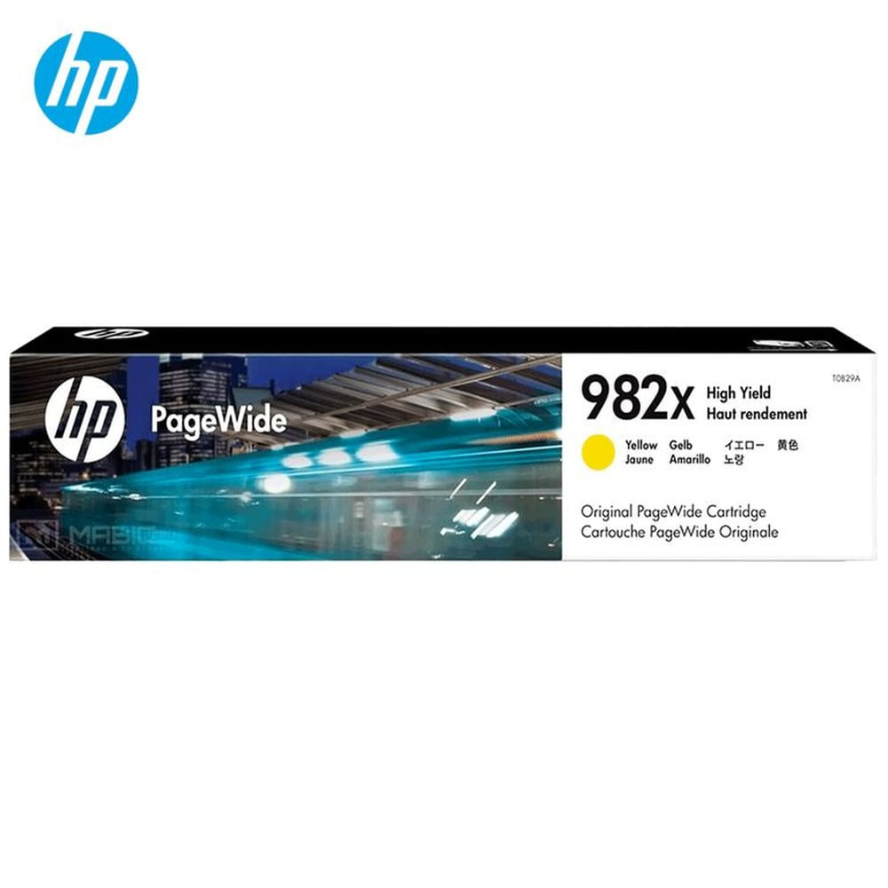 Cartucho de Tinta HP 982X Amarillo T0B29A PageWide 765dn, 780, 785 Original