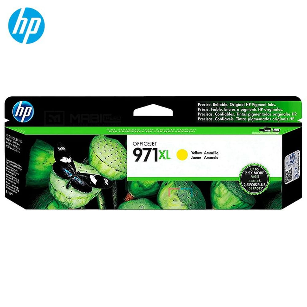 Cartucho de Tinta HP 971XL Amarillo CN628AM OfficeJet Pro X476DW, X451DW Original