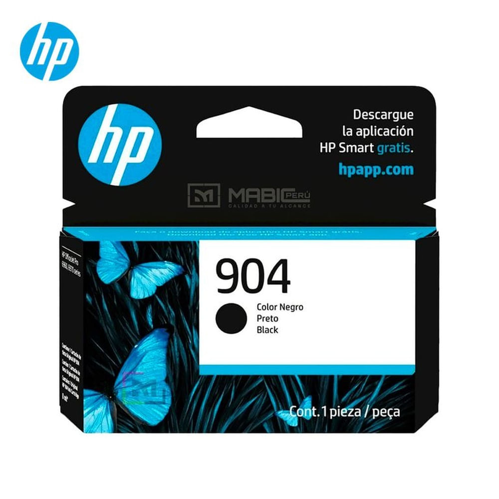 Cartucho de Tinta HP 904 Negro T6M00AL OfficeJet 6950,  6970 Original