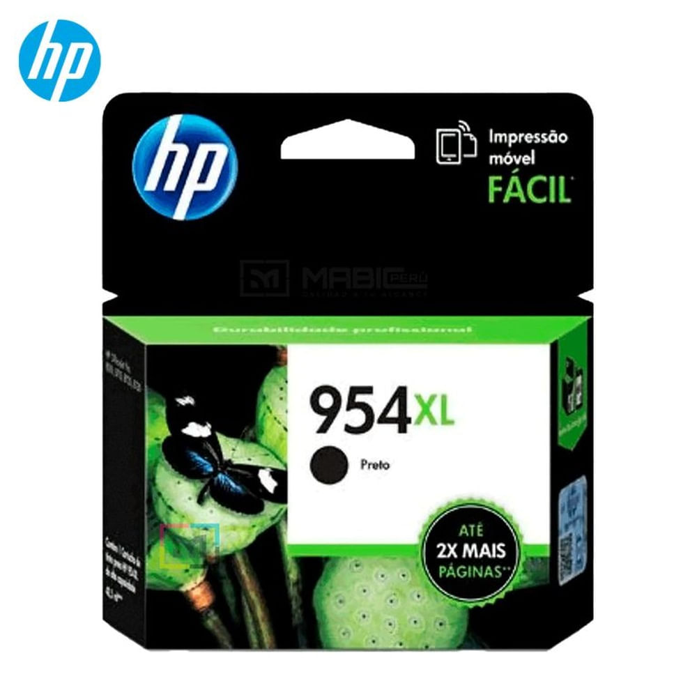 Cartucho de Tinta HP 954XL Negro L0S71AL OfficeJet 7740, 8210, 8730 Original