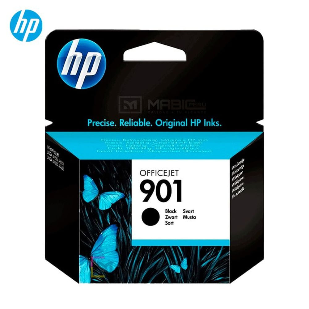 Cartucho de Tinta HP 901 Negro CC653AL OfficeJet J4580, J4680 Original