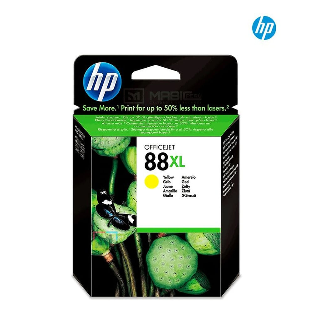 Cartucho de Tinta HP 88XL Amarillo C9393AL Plotter OfficeJet K5400 Original
