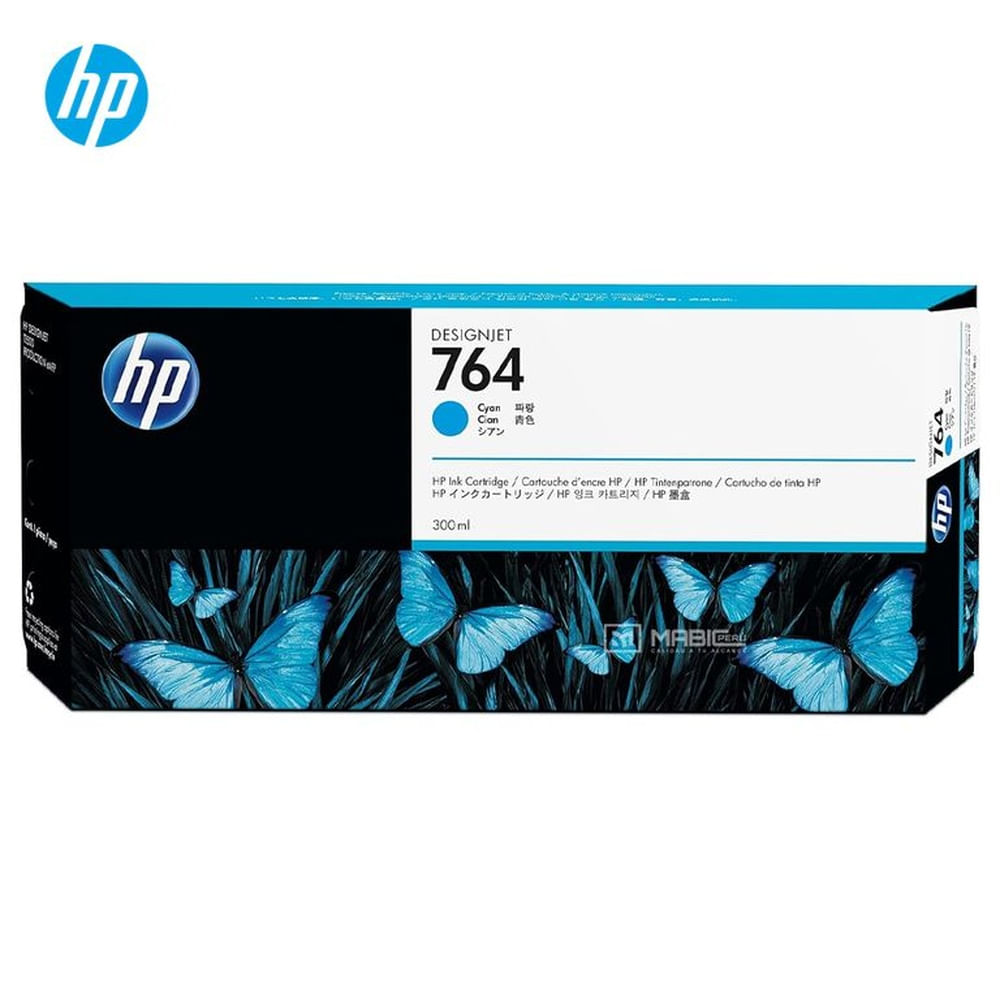 Cartucho de Tinta HP 764 Cian C1Q13A DesignJet T3500 Original - 300ml