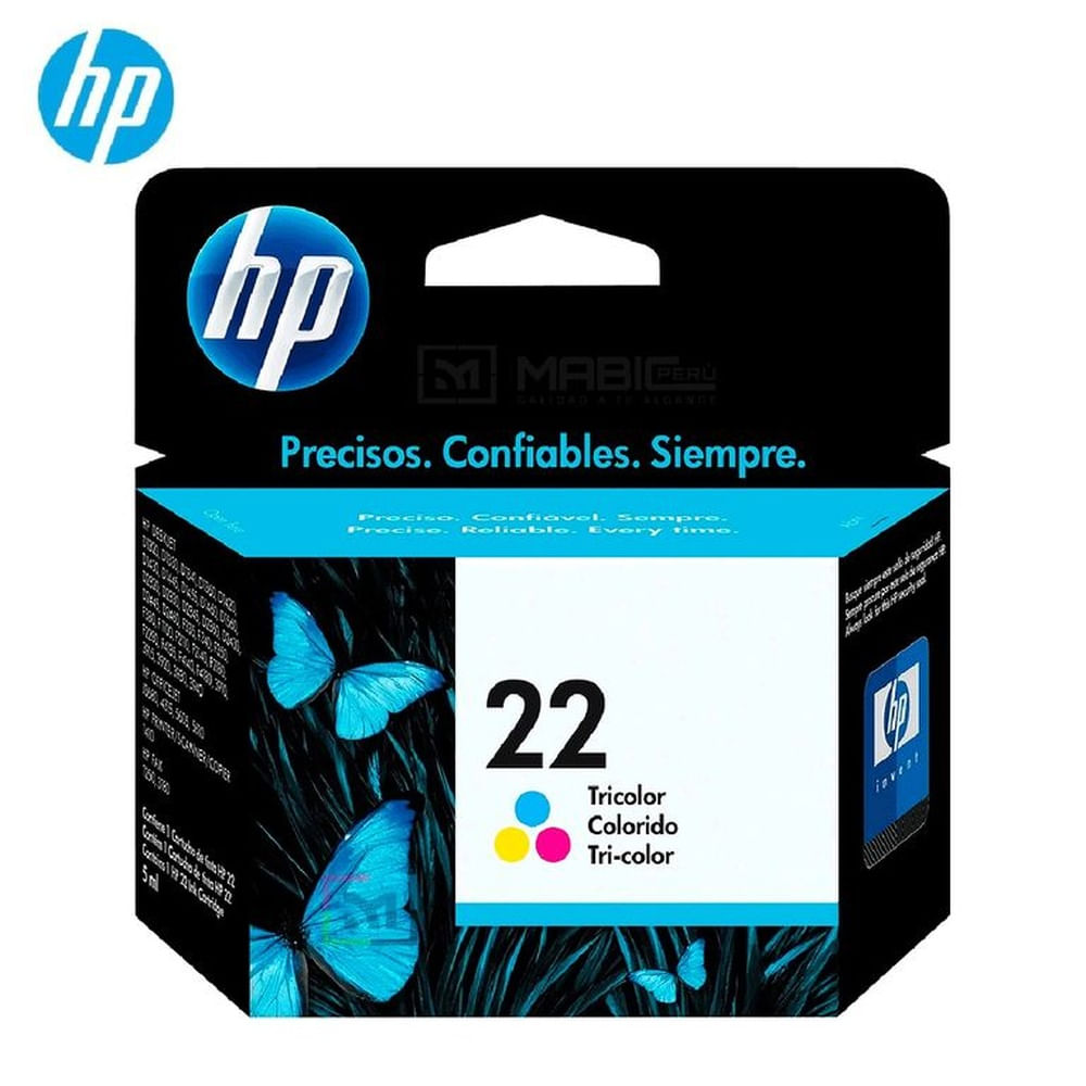 Cartucho de Tinta HP 22 Tricolor C9352AL OfficeJet D1320, J3640, 1250 Original