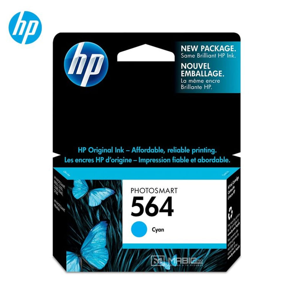 Cartucho de Tinta HP 564 Cian CB318WL OfficeJet 3520,  4622, 7520 Original