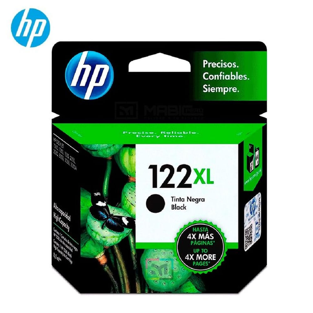 Cartucho de Tinta HP 122XL Negro CH563HL Deskjet 1050, 2050, 3050 Original