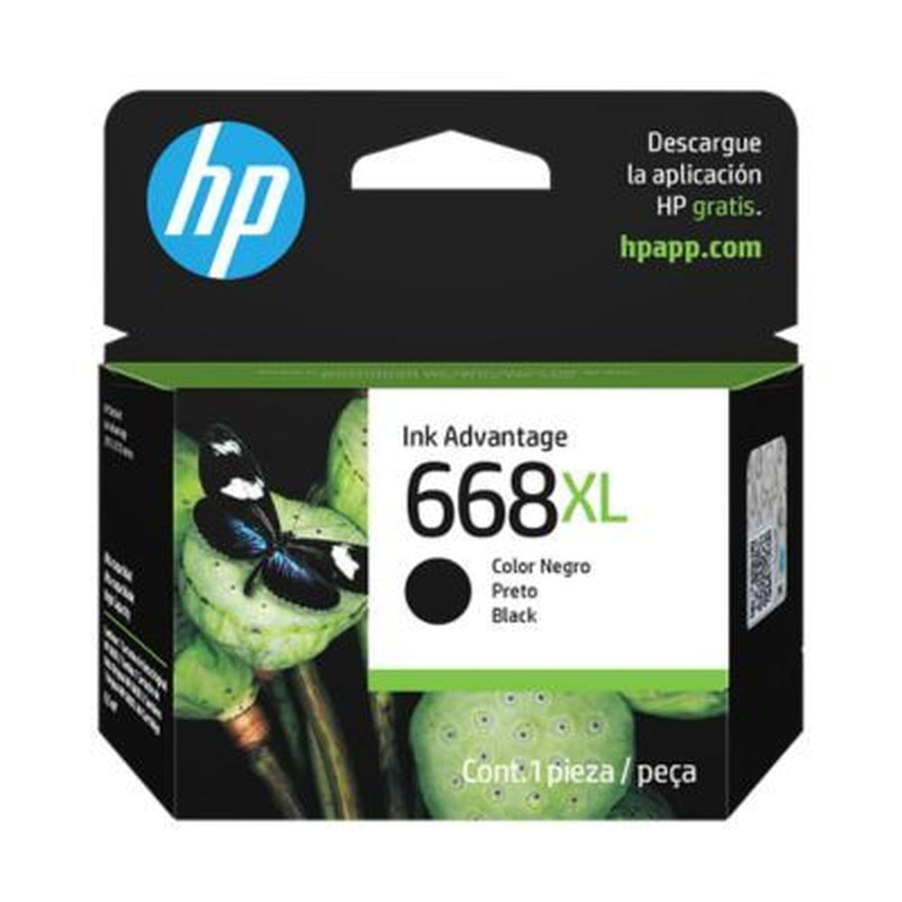 Cartucho de Tinta HP 668XL Negro 7FP39VL DeskJet 4375, 2974, 2975 Original