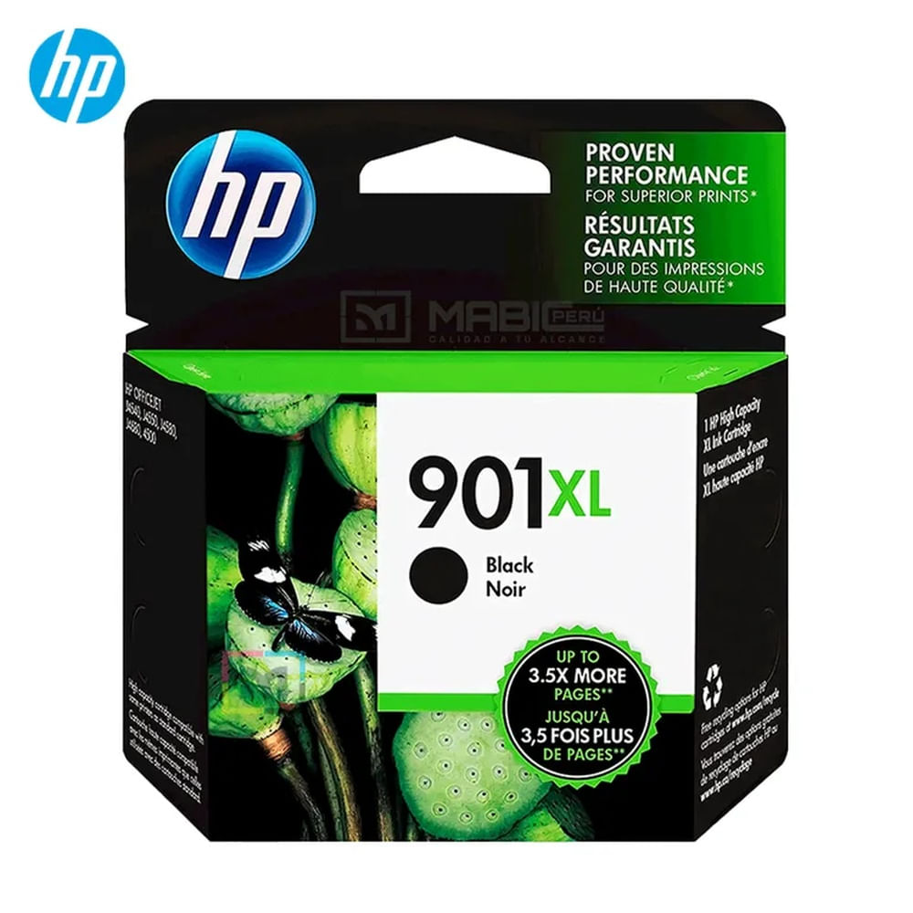 Cartucho de Tinta HP 901XL Negro CC654AL OfficeJet J4580, J4680 Original