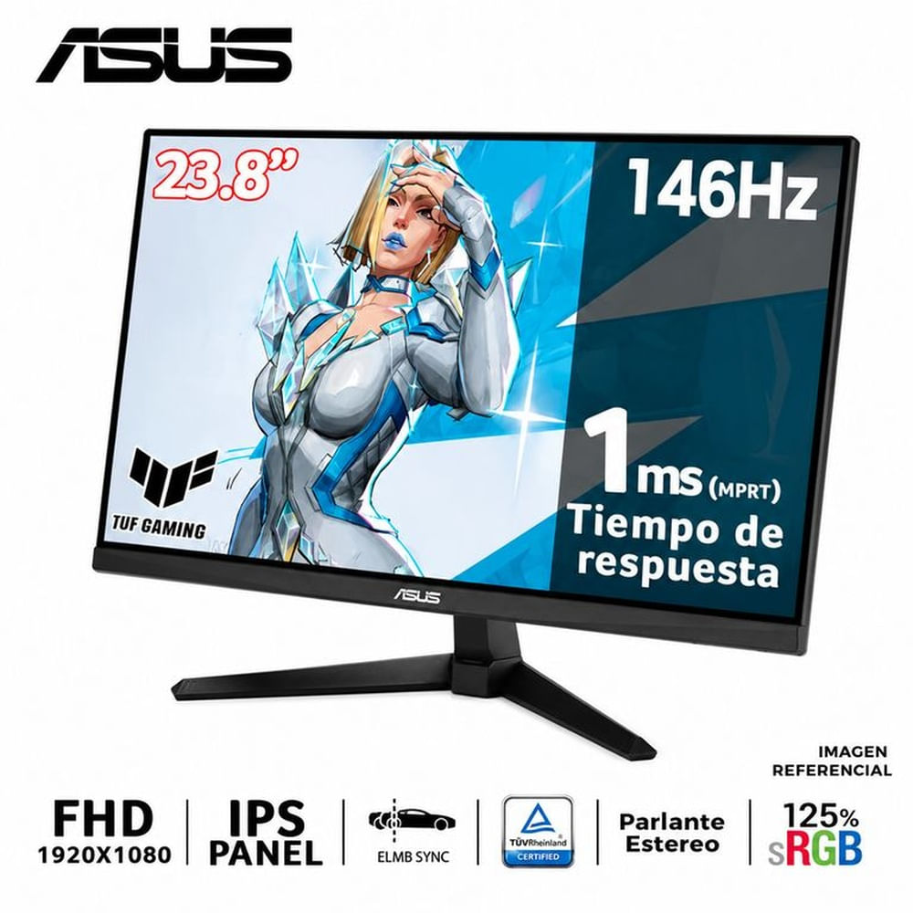 Monitor Asus TUF Gaming VG249QE5A, 24 FHD IPS, 146Hz, 1ms, Parlante