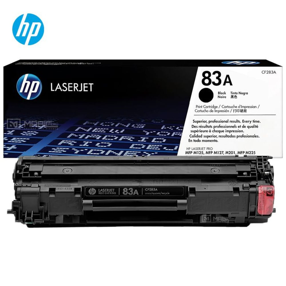 TONER HP 83A NEGRO CF283A L.J. M127F, M201, M225DW ORIGINAL