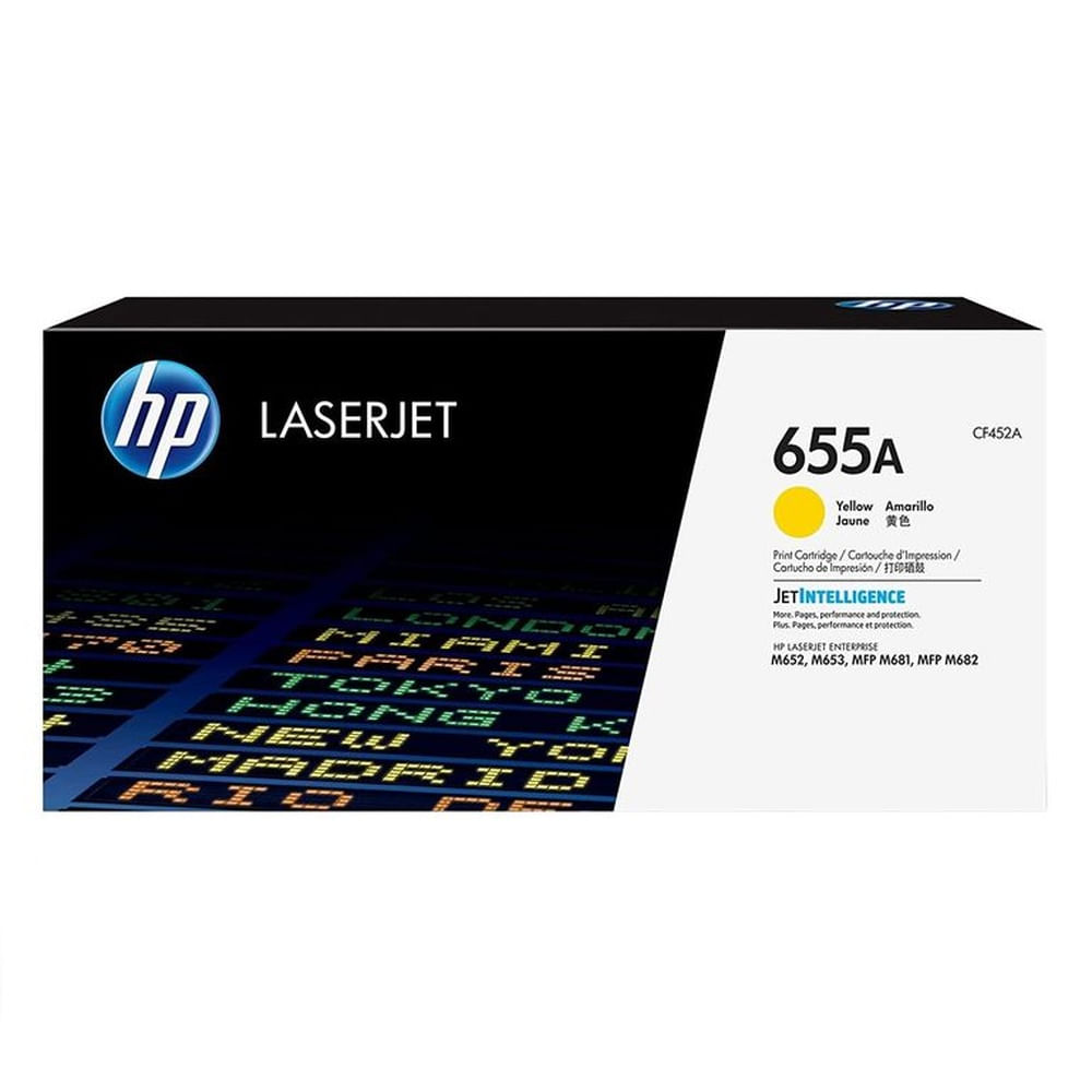 TONER HP 655A AMARILLO CF452A L.J.E. M652, M681 ORIGINAL