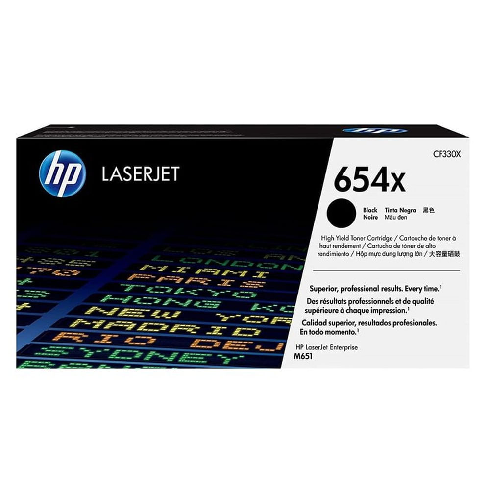 TONER HP 654X NEGRO CF330X L.J.E. M651 ORIGINAL