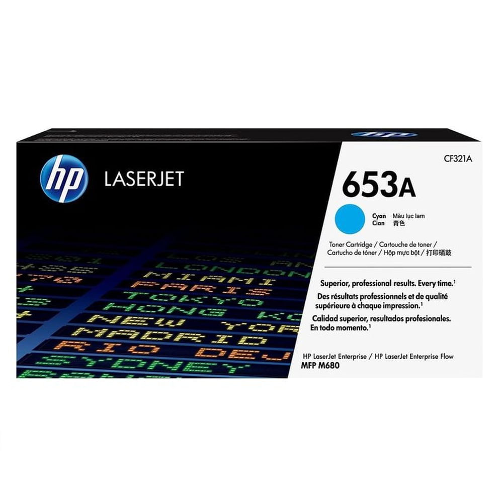TONER HP 653A CIAN CF321A L.J.E. M680 ORIGINAL