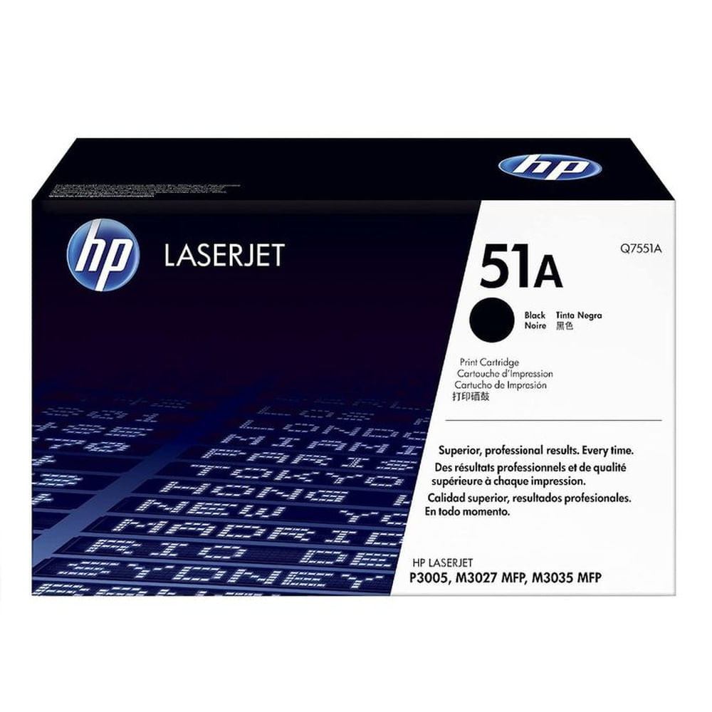 TONER HP 51A NEGRO Q7551A L.J. P3005, M3027 ORIGINAL