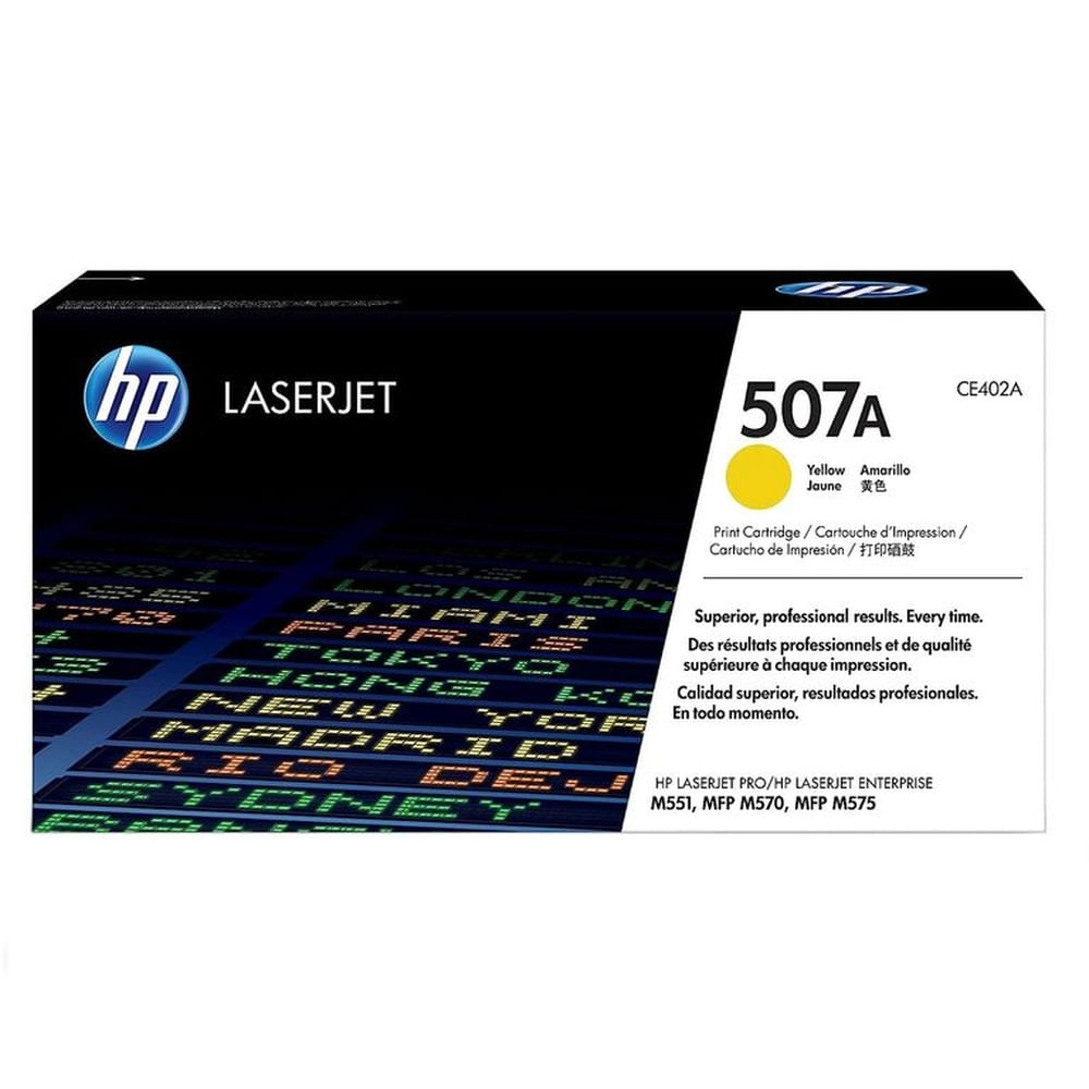 TONER HP 507A AMARILLO CE402A L.J. M551 ORIGINAL