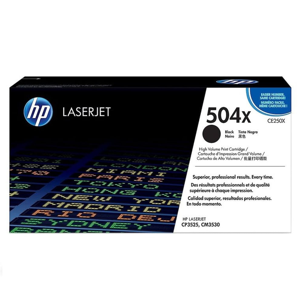 TONER HP 504X NEGRO CE250X L.J. CP3525 ORIGINAL