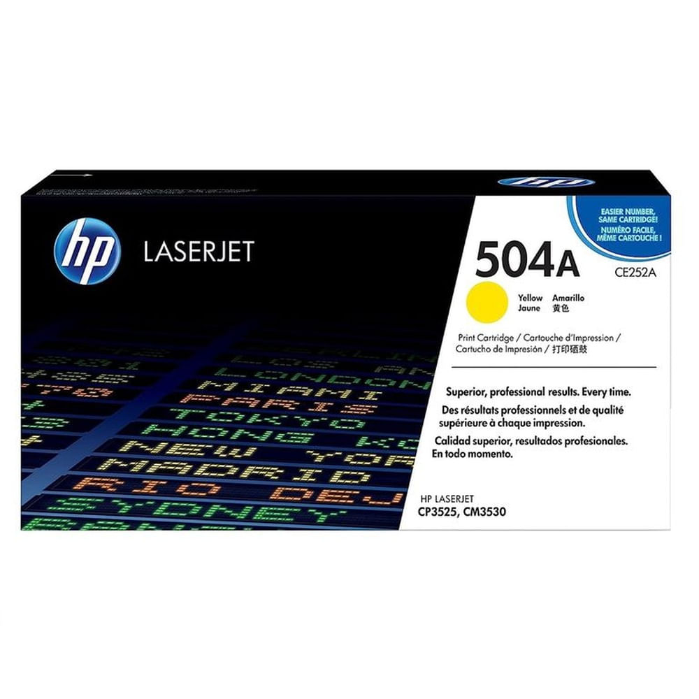 TONER HP 504A AMARILLO CE252A L.J. CP3525 ORIGINAL