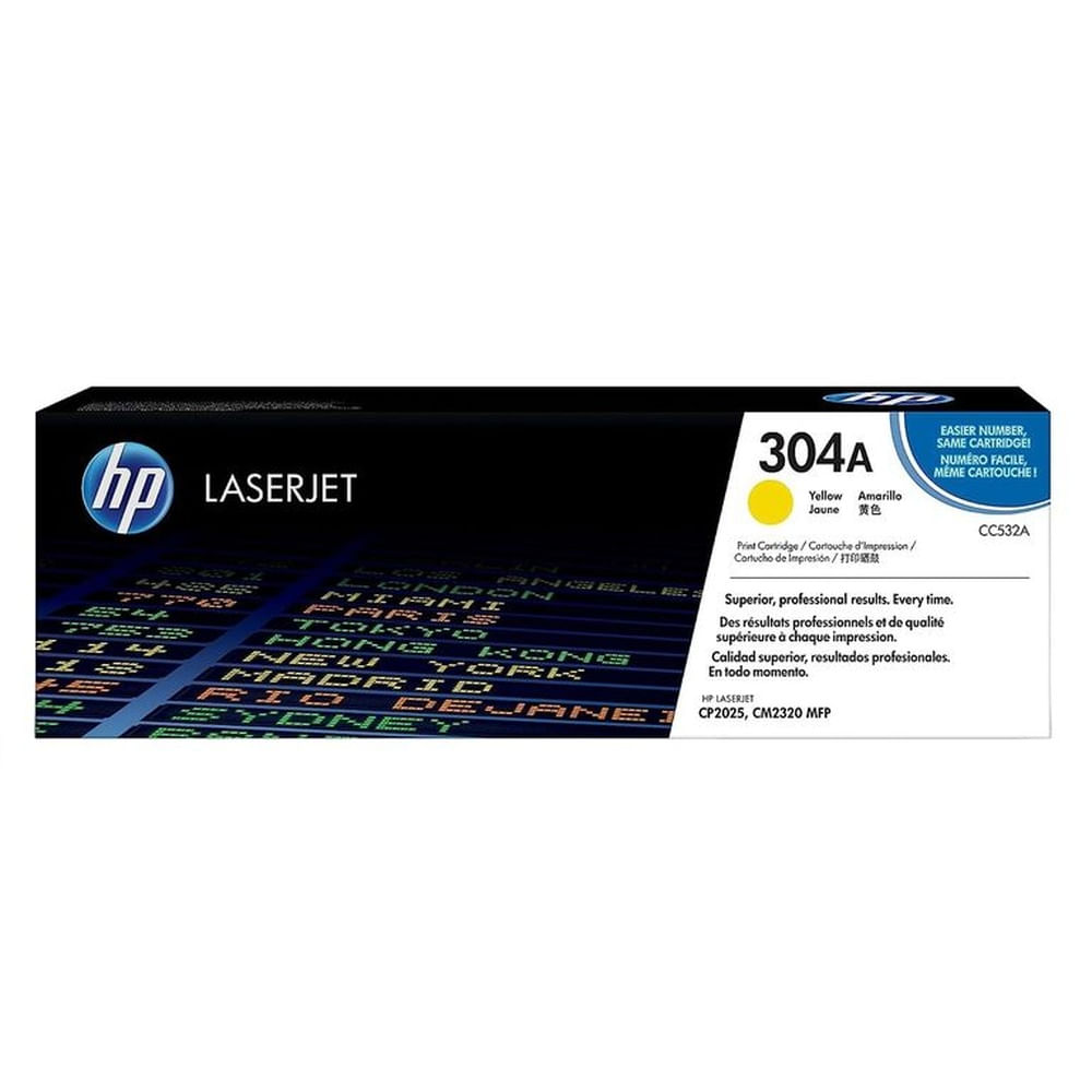 TONER HP 304A AMARILLO CC532A L.J. CP2025 ORIGINAL