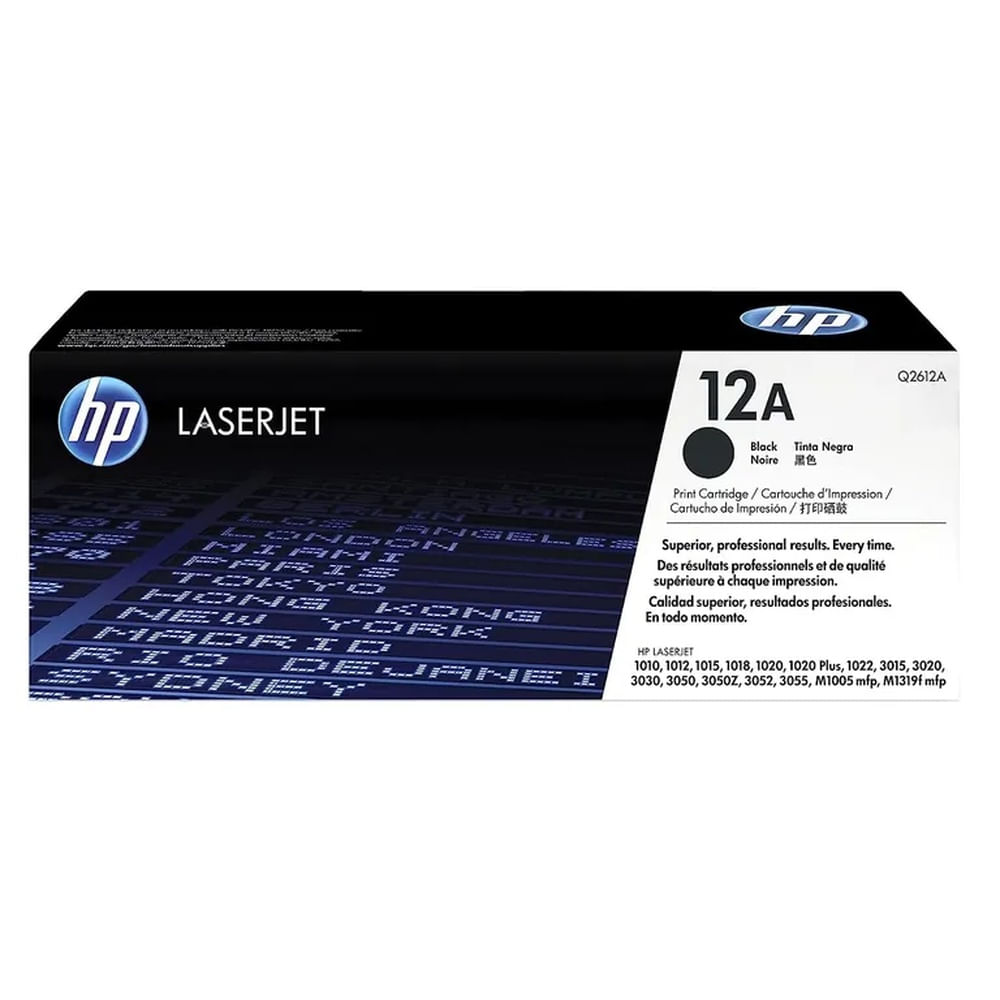 TONER HP 12A NEGRO Q2612A L.J. 1010, 1020, 1022, 3015 ORIGINAL