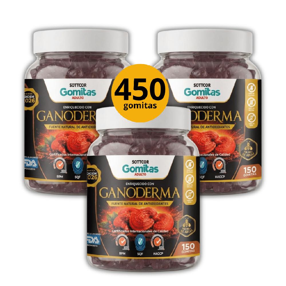 Pack Sottcor Gomitas de Ganoderma - Antioxidante Natural Adultos x 450 Unidades