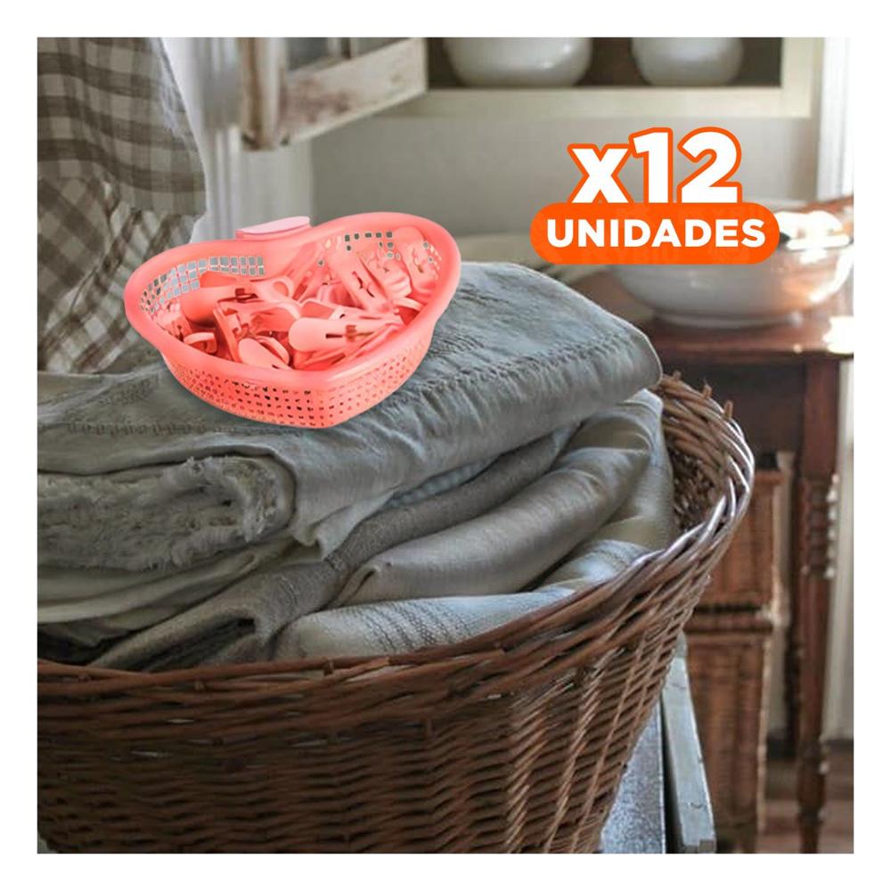 Pack12 Soporte Innovador Rosado Claro en Forma de Corazon para Ganchos de Ropa Y Regalo Sticker