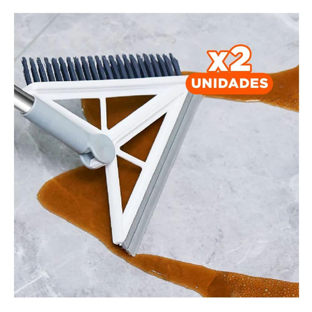 Pack2 Cepillo Compacto y Silicona 2 en 1 para Limpieza de Cocina y Sala Blanco Y Papel Regalo