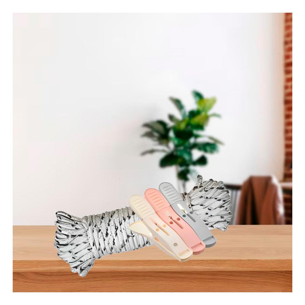 Clips para Ropa Multicolor en Tres Tonos con Cuerda para Lavanderia Y notas