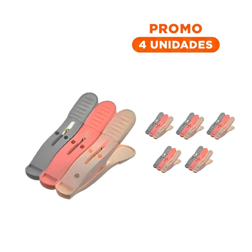 Pack4 Sujetadores para Ropa Multicolor con Tres Colores y Cuerda