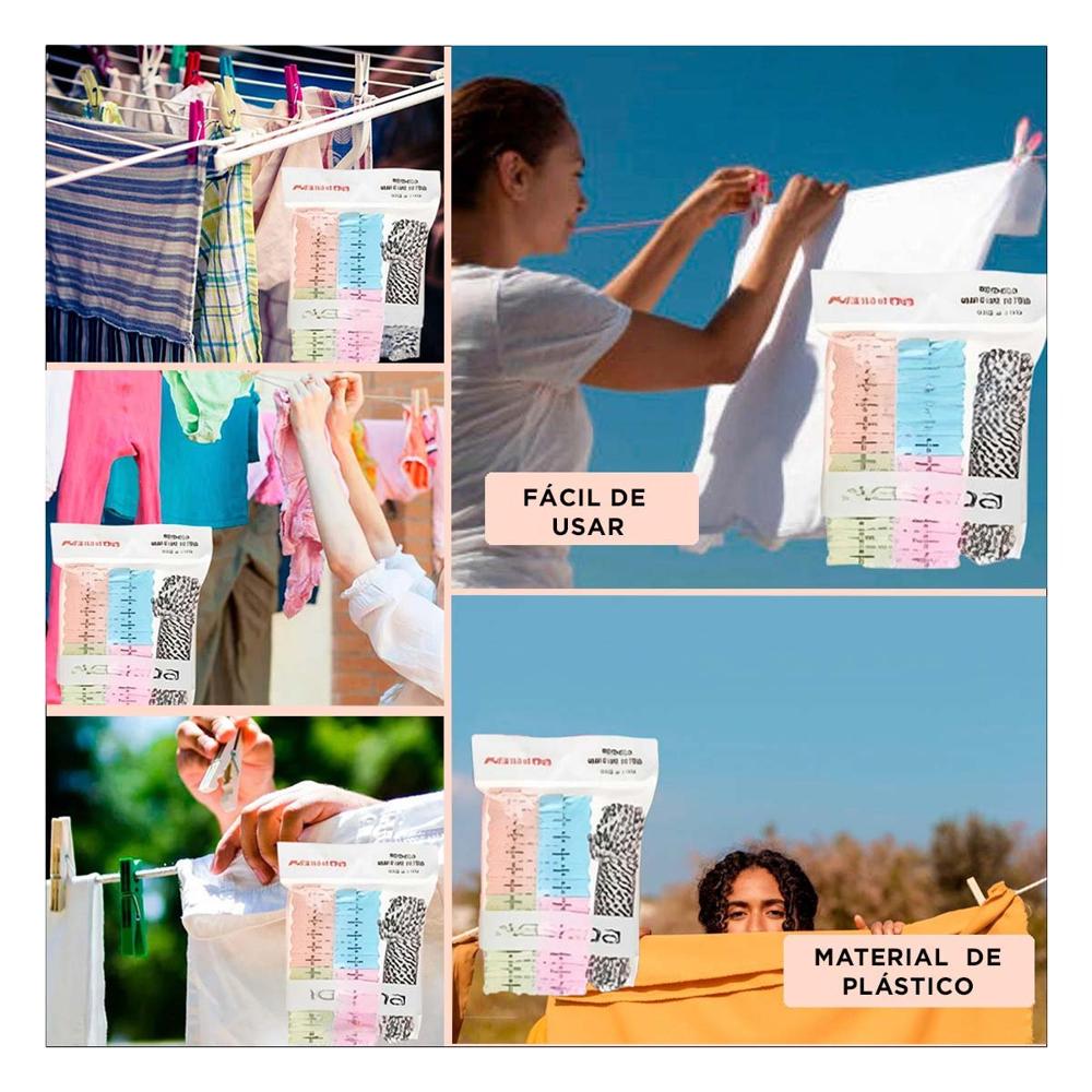 Soportes de Ropa y Cuerda Multicolor para Optimizar Espacios en Casa Y Ligas Regalo