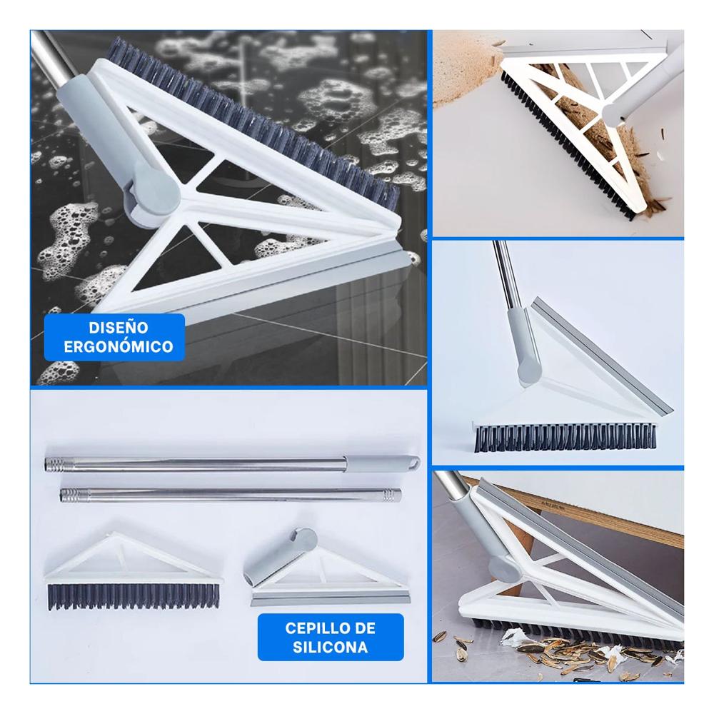 Escoba Multiuso y Silicona 2 en 1 para Mantener Casa Ordenada Blanco Y Ligas Regalo
