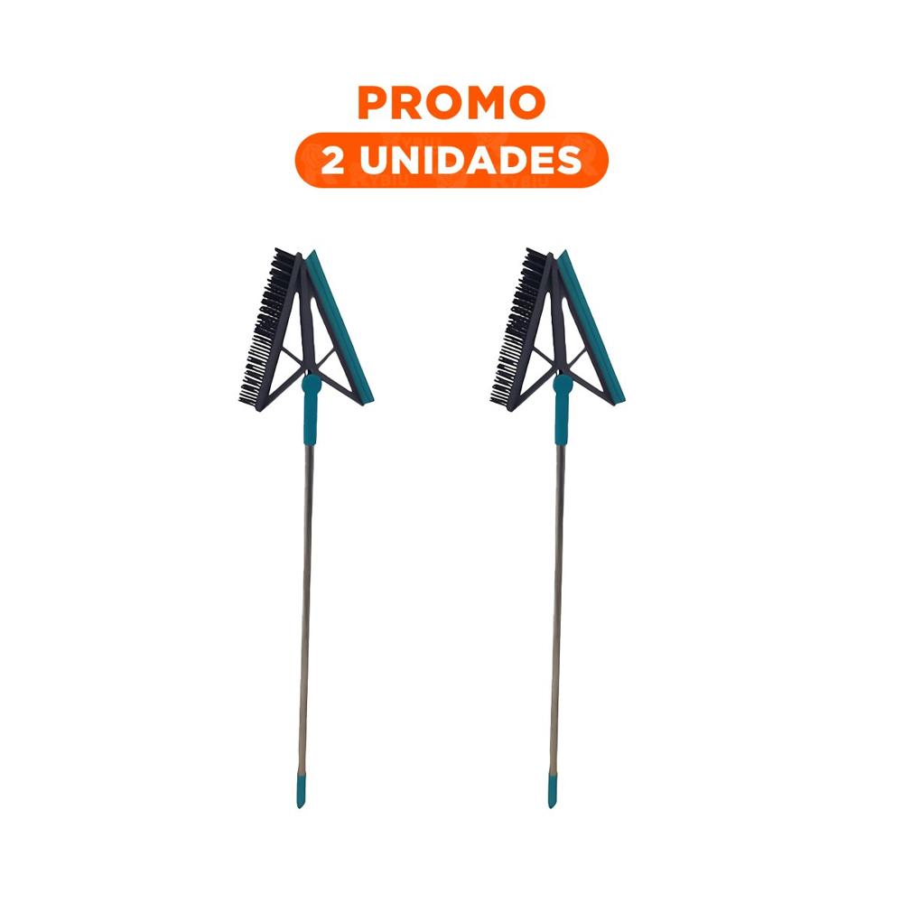 Pack2 Cepillo Versatil y Silicona 2 en 1 para Uso Diario en Hogar Verde Y Regalo Sticker
