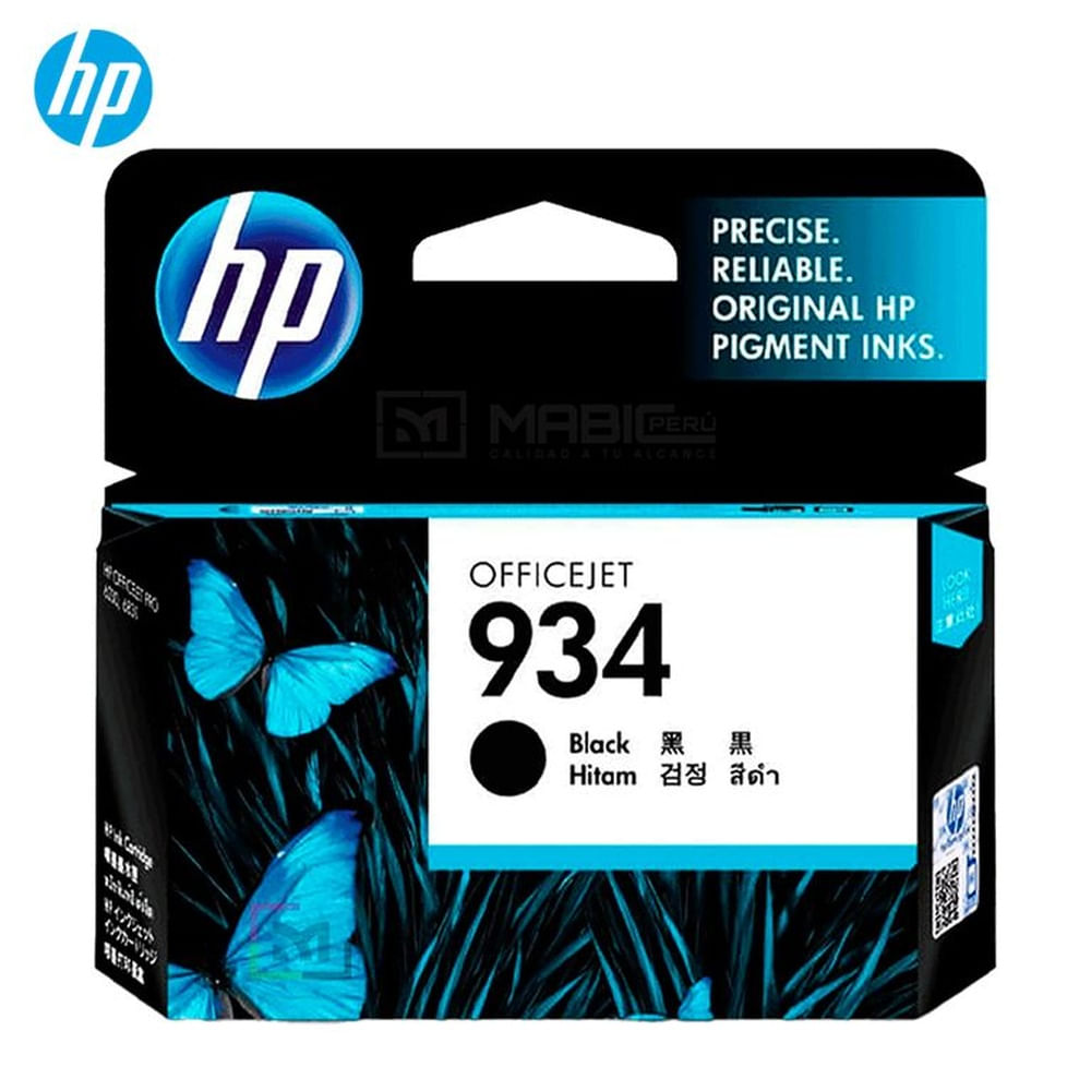 Cartucho de Tinta HP 934 Negro C2P19AL OfficeJet 6320, 6830 Original