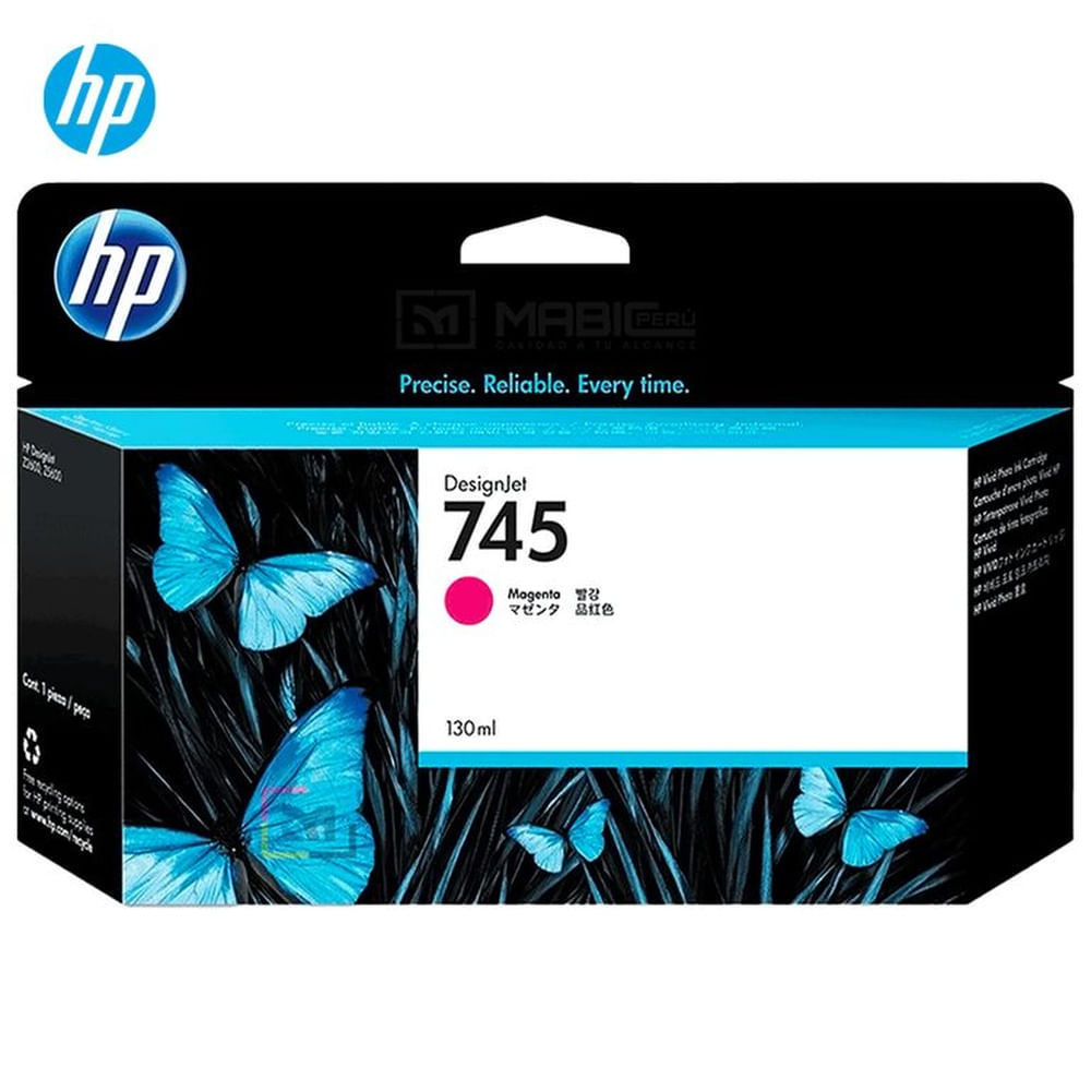 Cartucho de Tinta HP 745 Magenta F9J95A DesignJet Z2600, Z5600 Original - 130ml