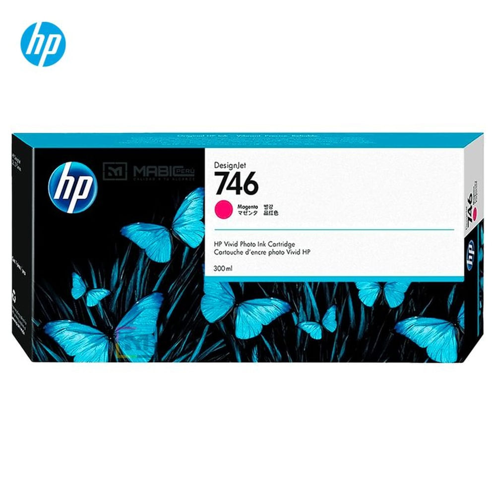Cartucho de Tinta HP 746 Magenta P2V78A DesignJet Z6, Z9 Original - 300ml