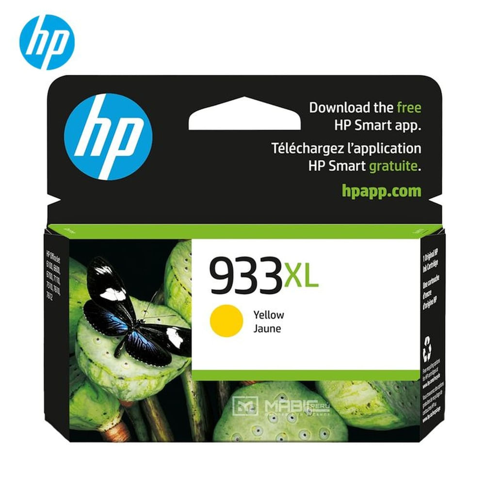 Cartucho de Tinta HP 933XL Amarillo CN056AL OfficeJet 6700, 7710, 7610 Original