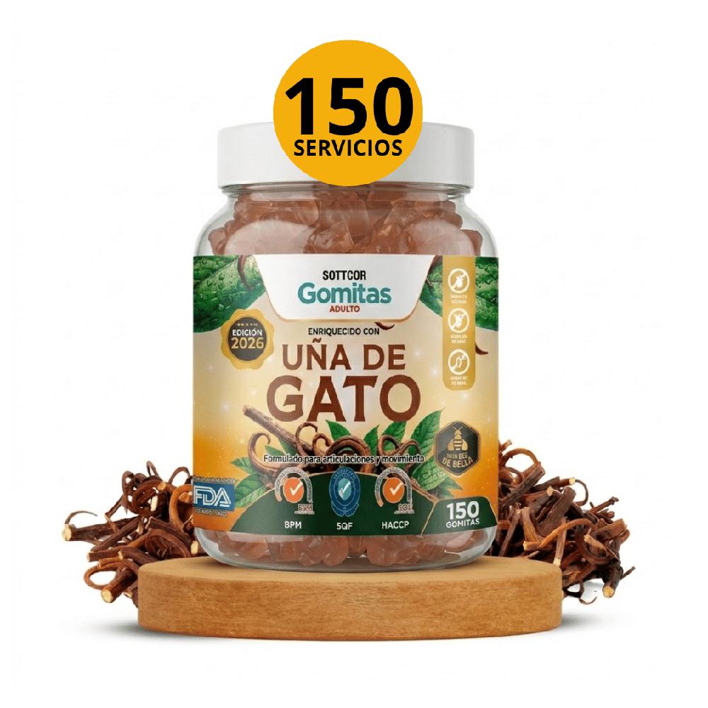 Sottcor Gomitas de Uña de Gato - Soporte Articular y Movimiento 150 Unidades