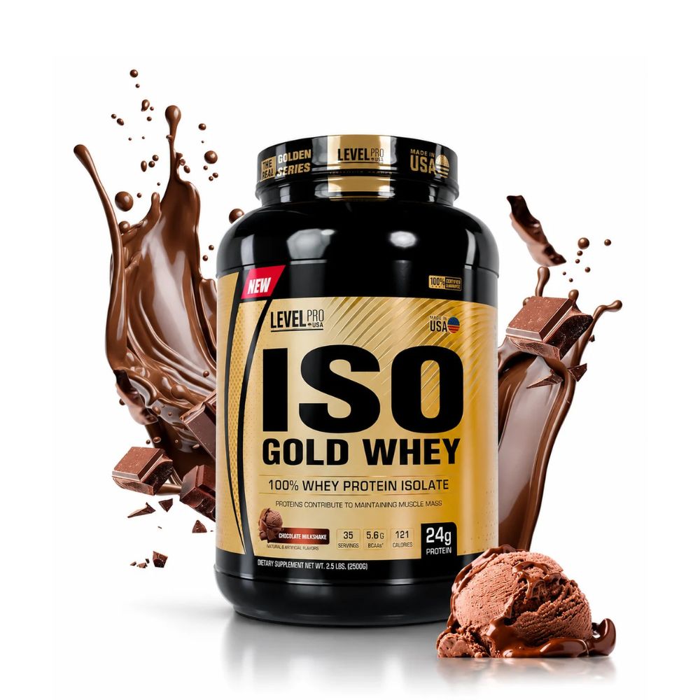Iso Gold Whey 1.1 Kg - 2.4 Lb - Level Pro - CHOCOLATE