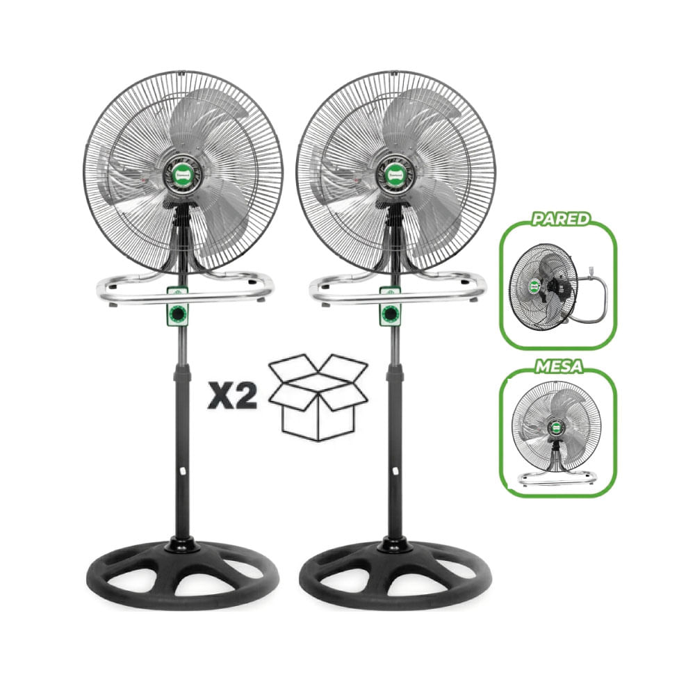 Ventilador Bossko BK-8218VI-NG Pedestal 3 en 1 De 18Pulg 2 Uni. por Caja
